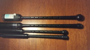 (From top to bottom) GHB chanter compared to "Long" PC, "Regular" PC, and "Youth" PC.